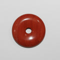 Colgante de donut liso de jaspe rojo de 35-40 mm