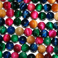 Cuentas redondas facetadas de ojo de tigre multicolor de 16" (8 mm) - Hilo de 40 cm
