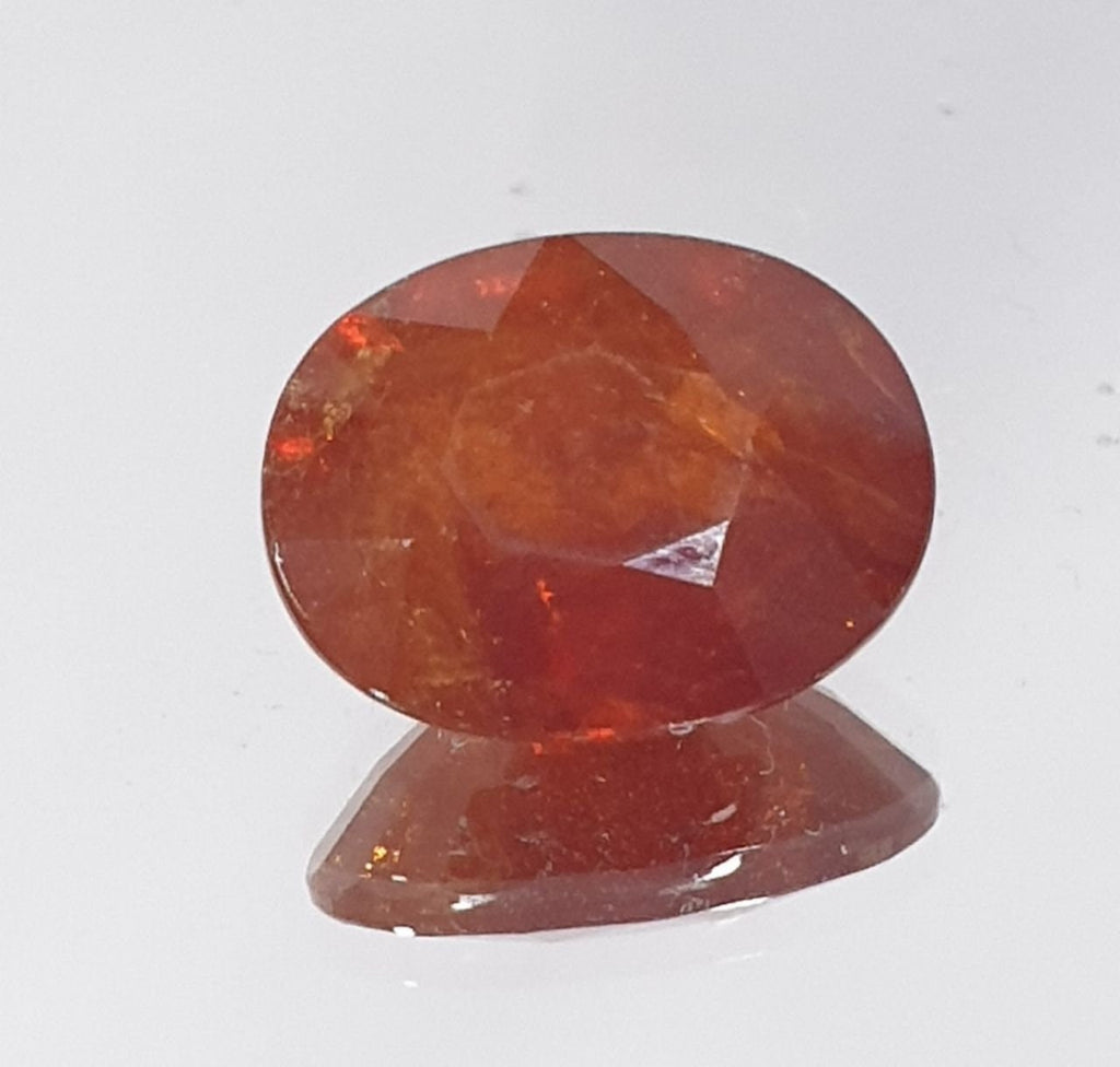 Granate Espesartina Talla Ovalada 11,8 x 9,3 mm 5,38 ct - Granate Mandarín Granate Naranja Natural Sin Tratamiento - Gema Africana - Lotes y Piedras al Por Mayor