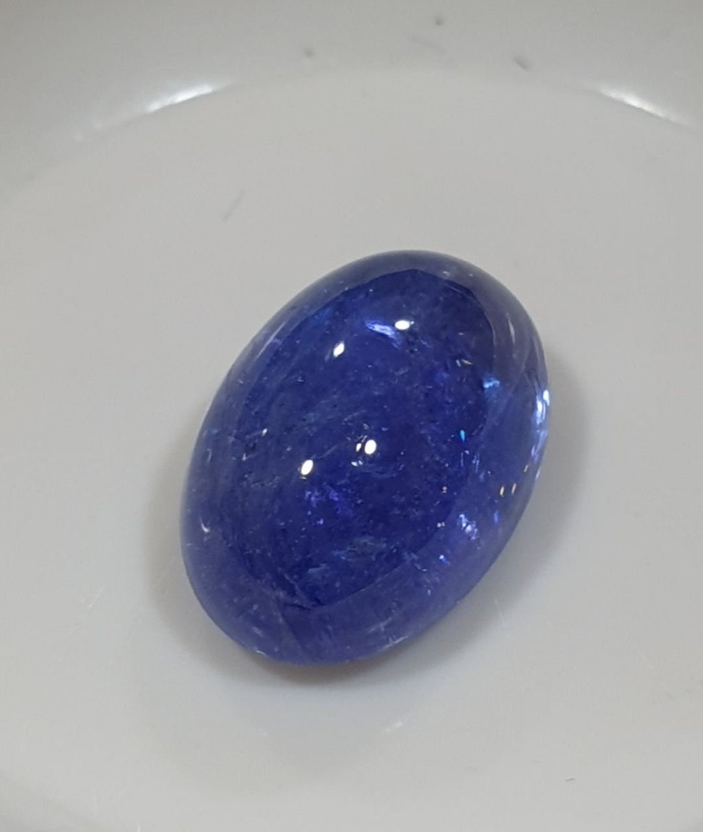 Tanzanite Oval Cabochon 12.4x8.3mm.-(5.25ct)- Mined in Tanzania