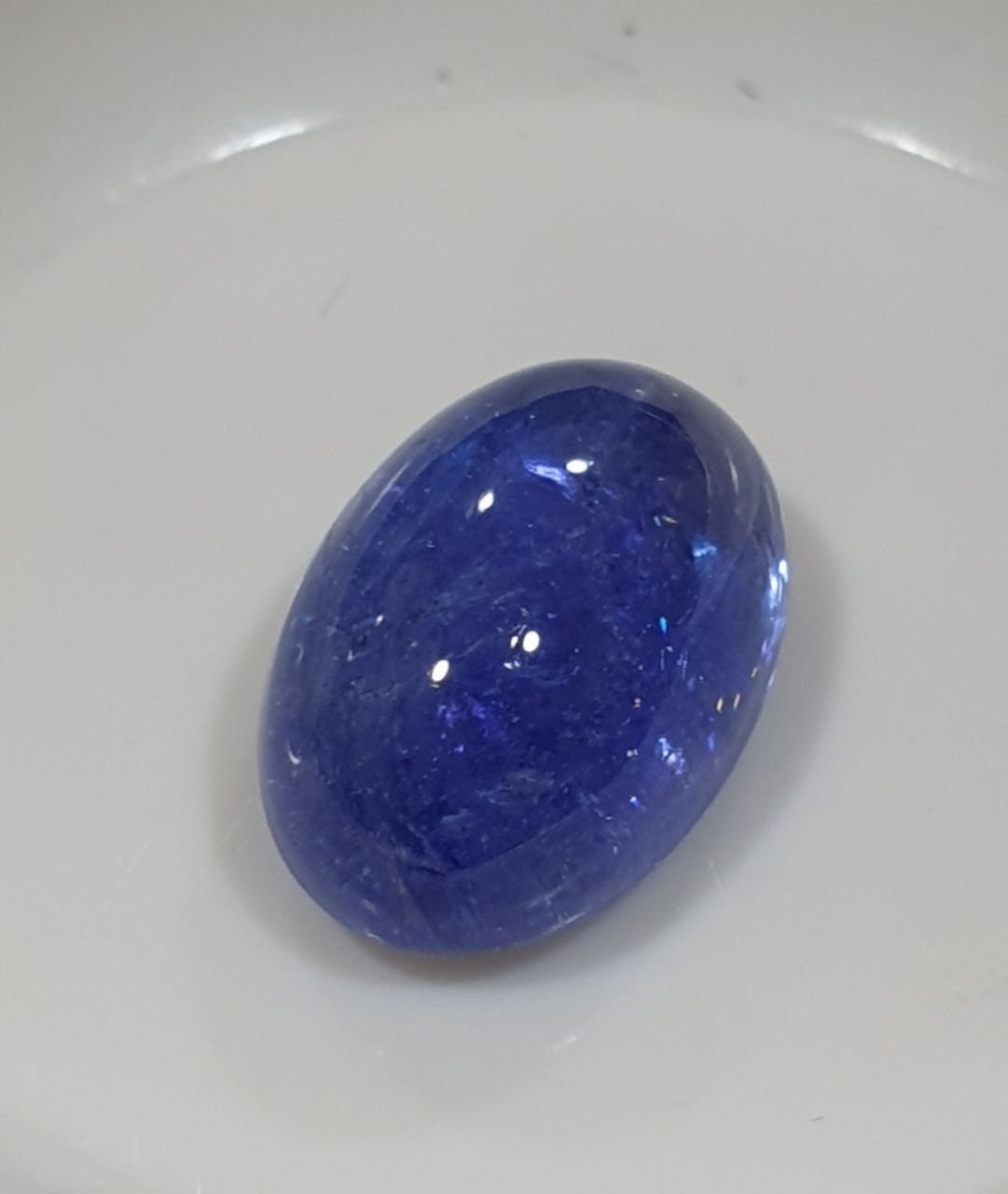 Tanzanite Oval Cabochon 12.4x8.3mm.-(5.25ct)- Mined in Tanzania