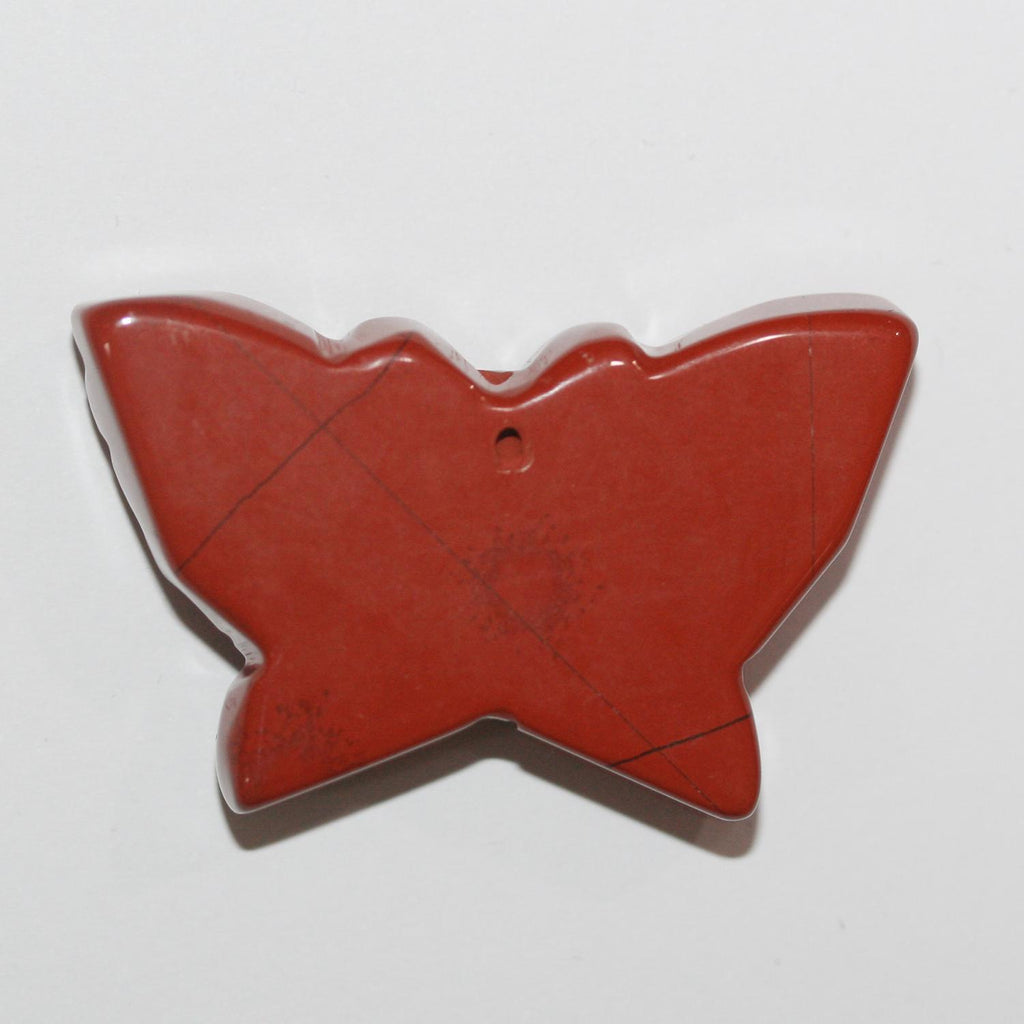 Colgante de mariposa de jaspe rojo 26x40 mm