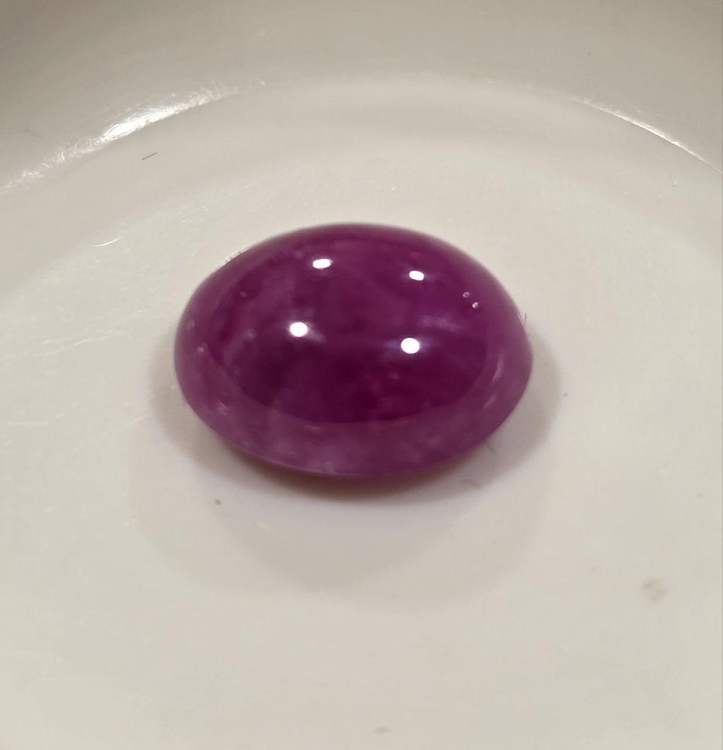 Pink Sapphire Round Cabochon 3.87 ct 10x8mm - Natural  Sapphire