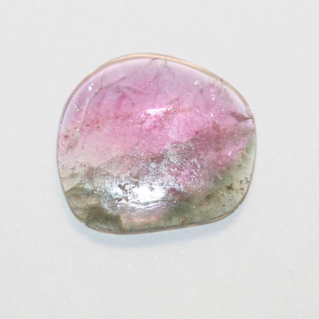 Watermelon Tourmaline Oval Flat Cabochon 16x14.5mm.(2.9ct.)