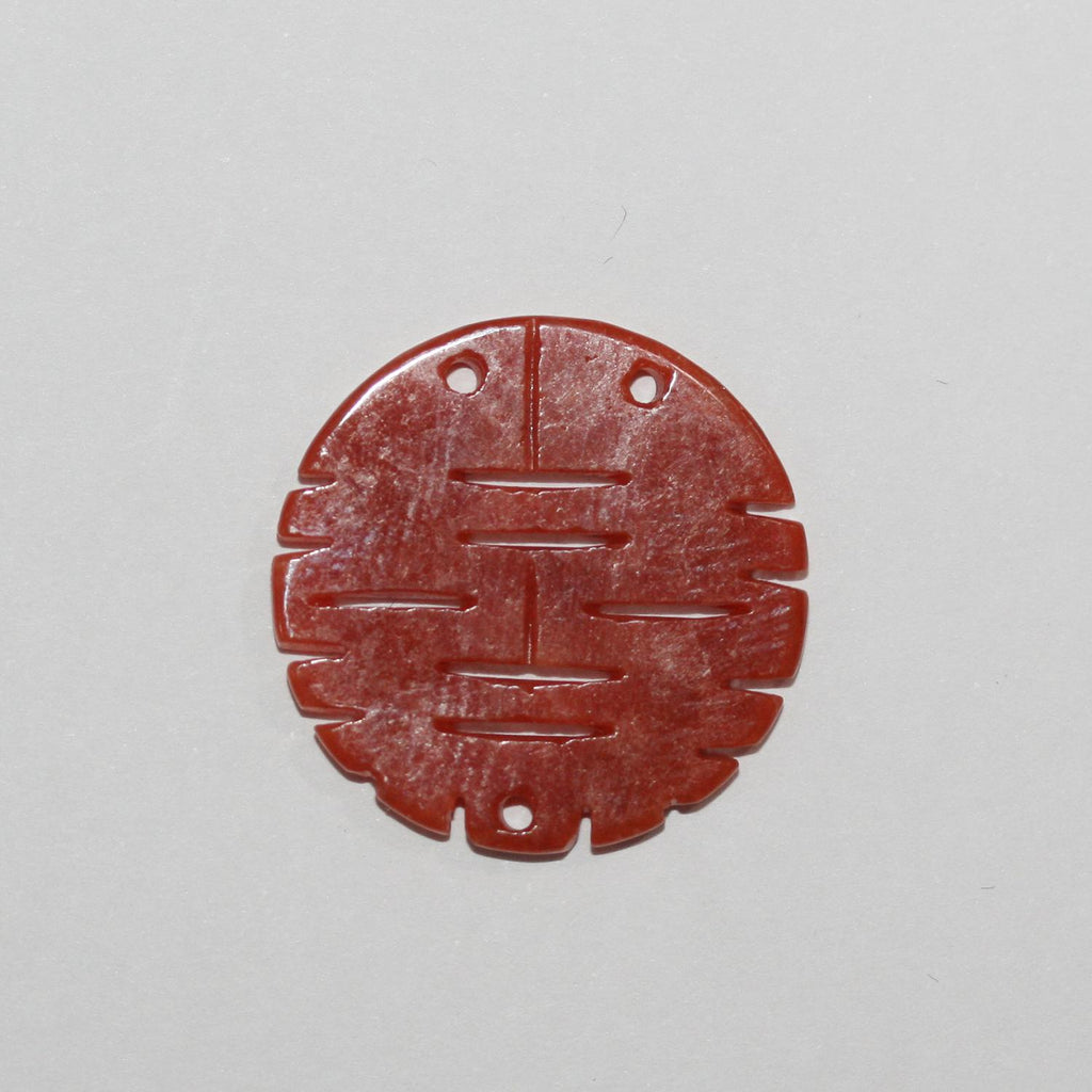 Pendentif en jade rouge-brun 21 mm