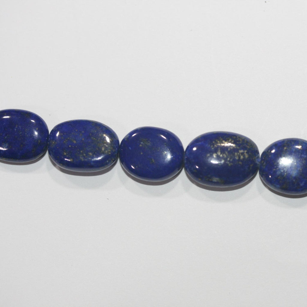 13" St Lapis Lazuli Smooth Oval Beads 16x12mm.-Strand 34cm.