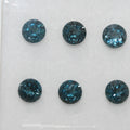 Lote de 6 topacios azules de Londres facetados y redondos de 5 mm (6 unidades)