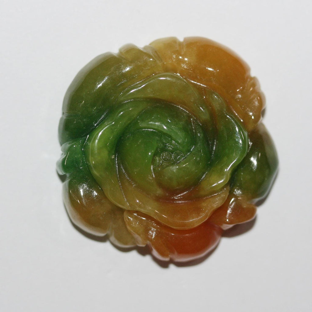 Colgante de jade multicolor de 28 mm (1 unidad)