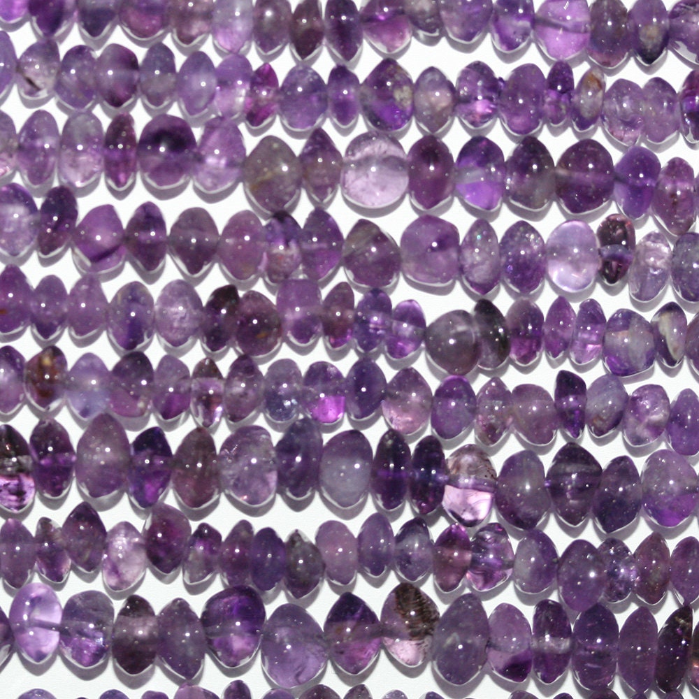 14" St African Amethyst Smooth Rondelle 5x3mm.Approx.-Strand 37cm