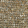 13" St Gold Pyrite Faceted Rondelle 2.5x1.5mm.-Strand 34cm