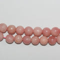 Cuentas redondas lisas de ópalo rosa de 16" (12 mm) - Hilo de 40 cm