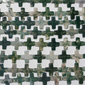 12" St Moss Agate Smooth Cross Beads 12mm.-Strand 40cm