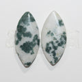 1 Pair Wave Jasper 28x13.5mm Marquise Cabochons. Natural Stone.