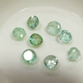 Lot de 8 émeraudes rondes à facettes de 3,5 mm - Pierres précieuses en vrac - Prix de gros - Gemmes naturelles