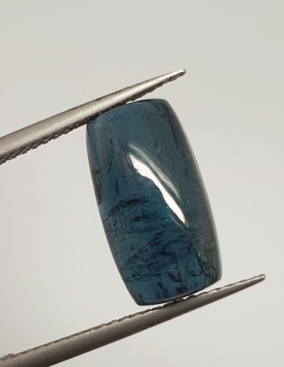 Indicolite Blue  Tourmaline Cushion  Cabochon 14.1x7.8mm.(5.67ct.).