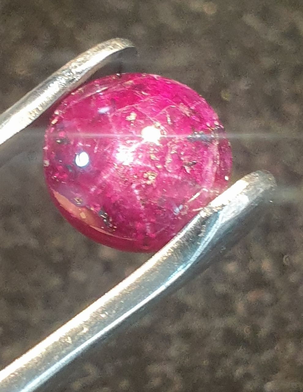 Top color Natural Untreated Ruby  Star Cabochon 12mm 12.7ct Natural Gemstone Gems For Jewelry