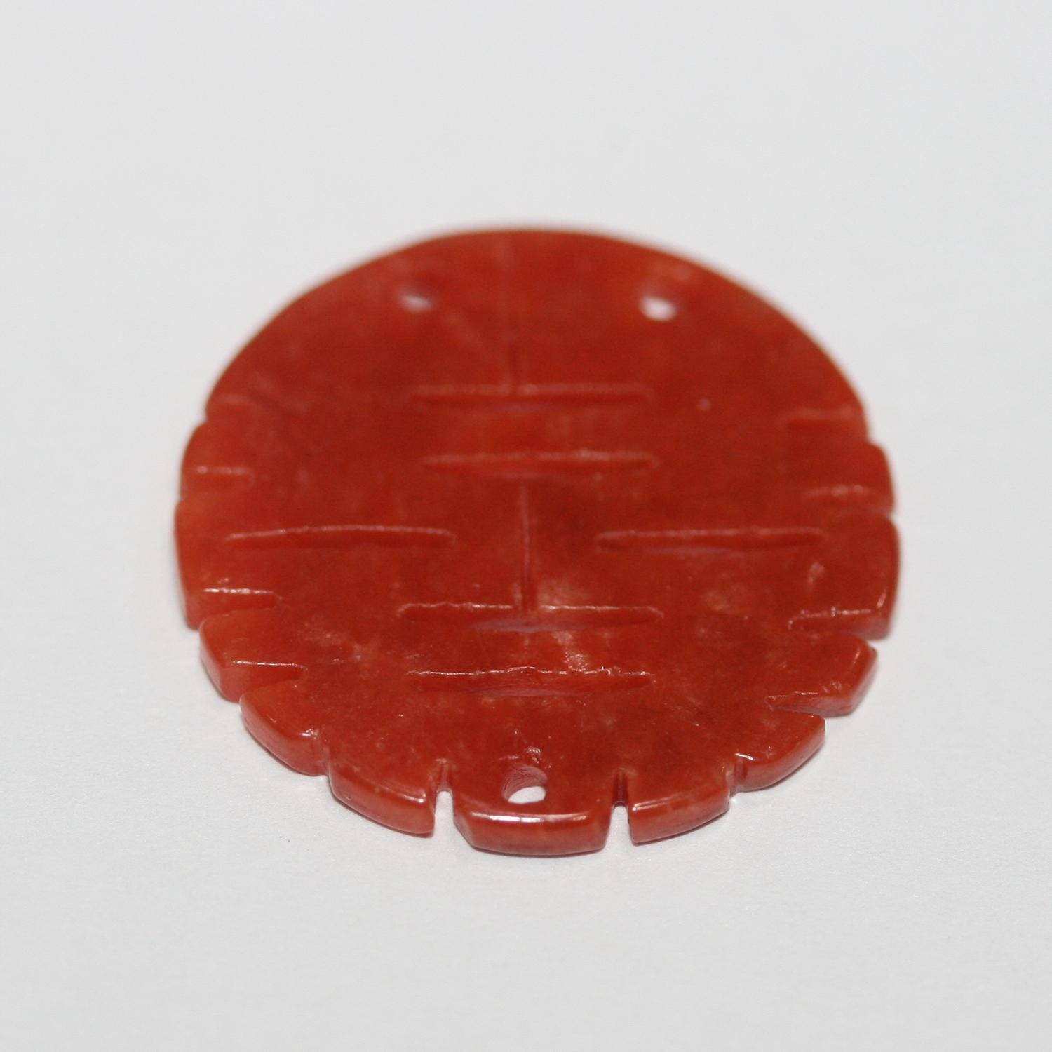 Colgante de jade rojo marrón de 21 mm