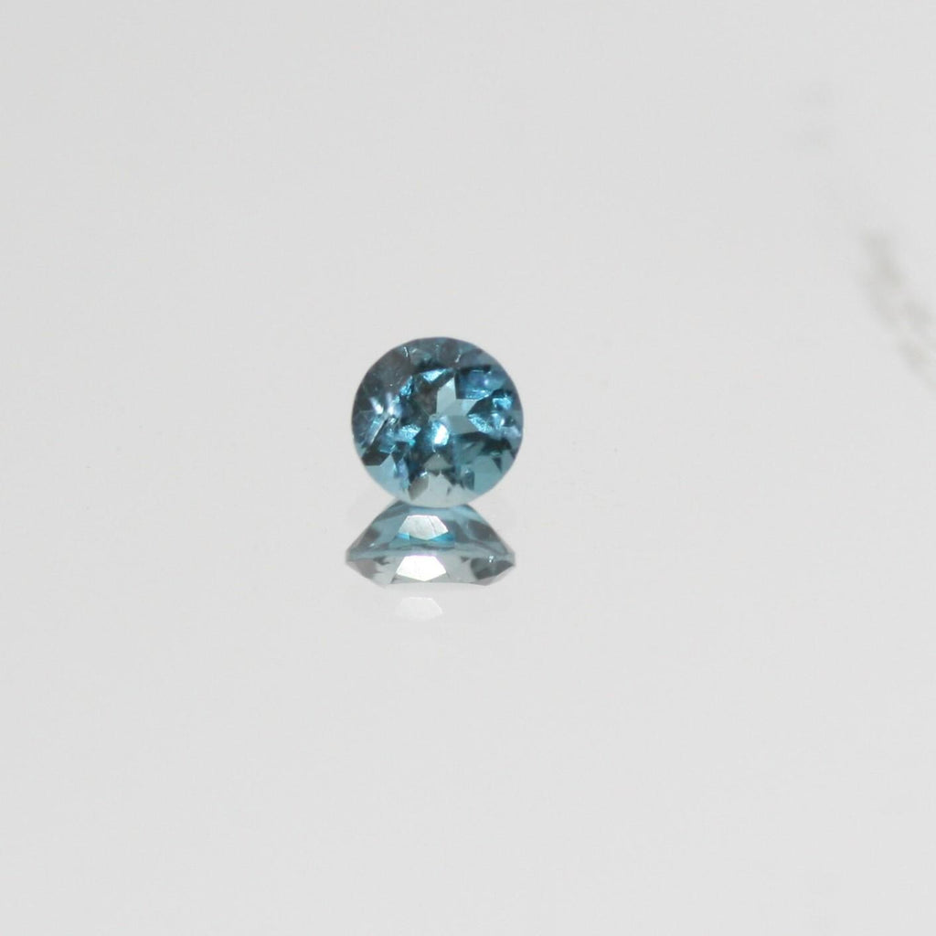 10 Pcs Lot of London Blue Topaz Lot Faceted Round 4mm.-(10Pcs)