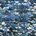 Perles de pépites lisses en kyanite St de 15 pouces, 6-8 mm environ - Longueur du fil : 39 cm.