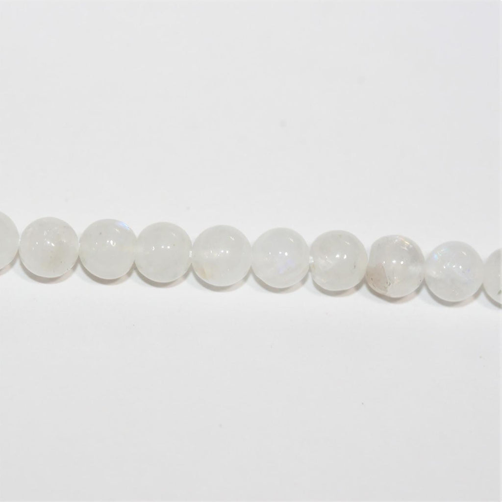 13" St Moonstone Smooth Round Beads 5.5-6mm -Strand 34cm.
