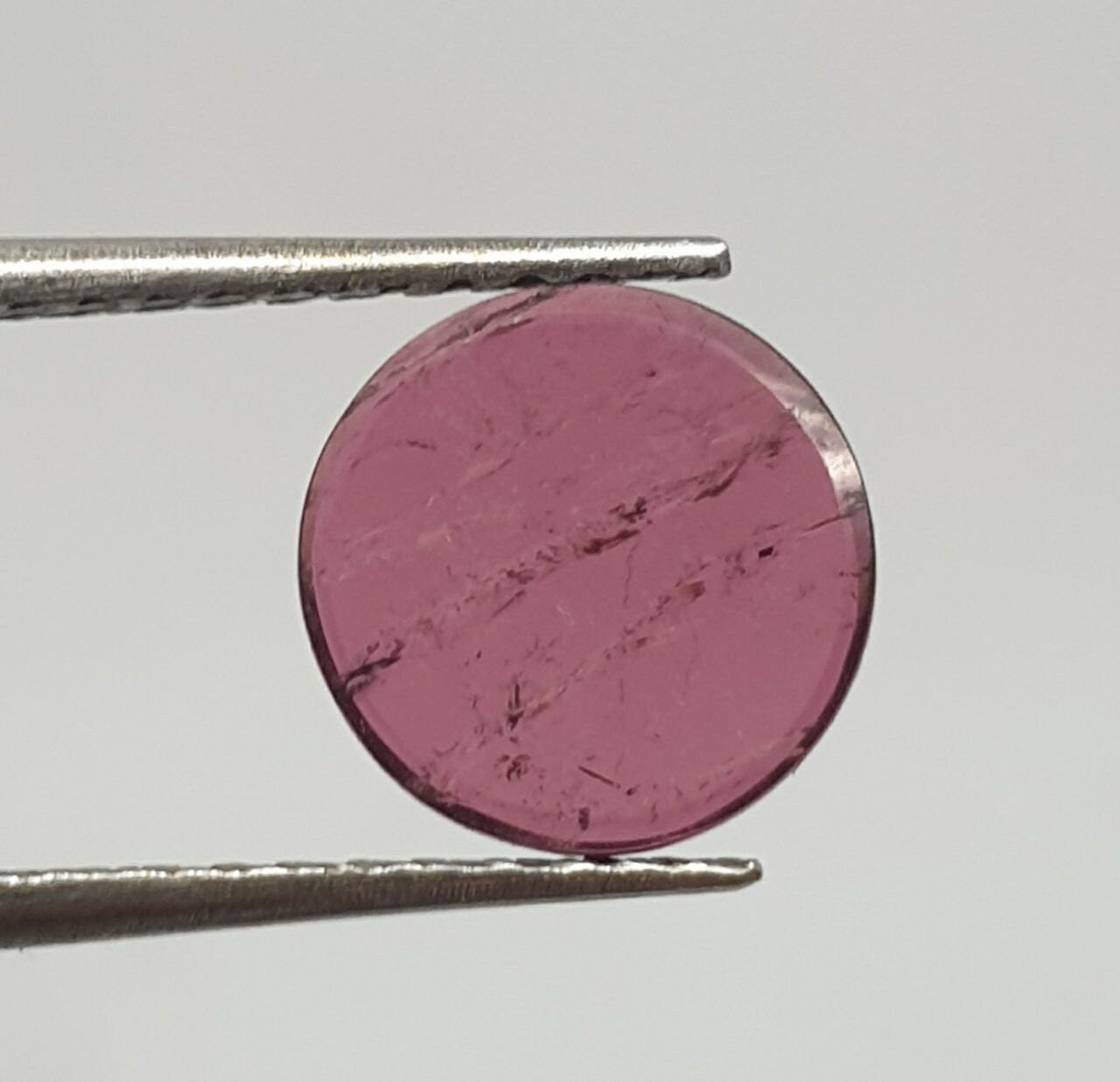 Pink Tourmaline Round Flat Cabochon 8.6mm.(1.03ct.).