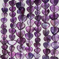 14" St Amethyst Smooth Heart Beads 10-11mm.Approx.-Strand 37cm