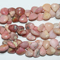 10" St   Pink Opal Smooth Drop Beads  15-17mm. Approx..-Strand 25cm