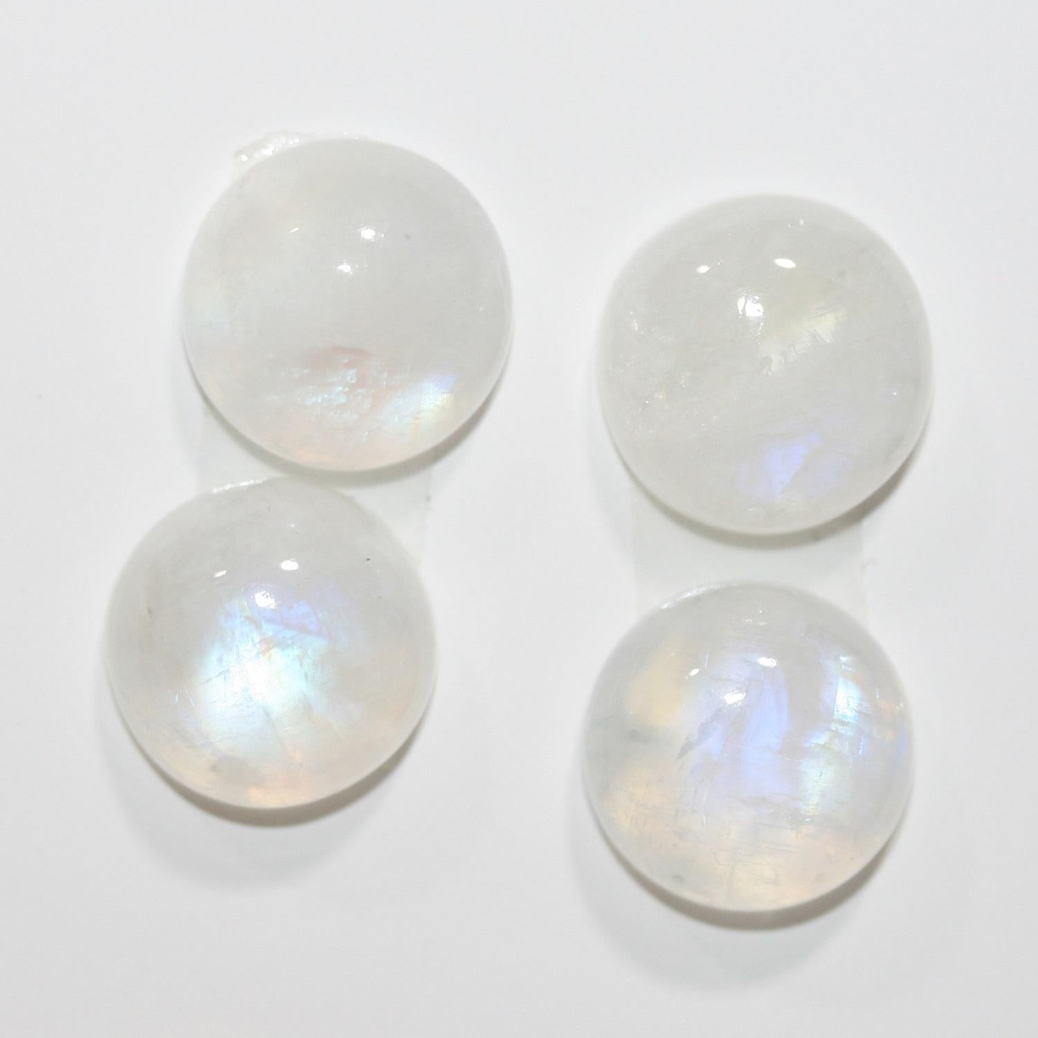 Fire  Moonstone  Round Cabochon 13mm. (4 Pieces)