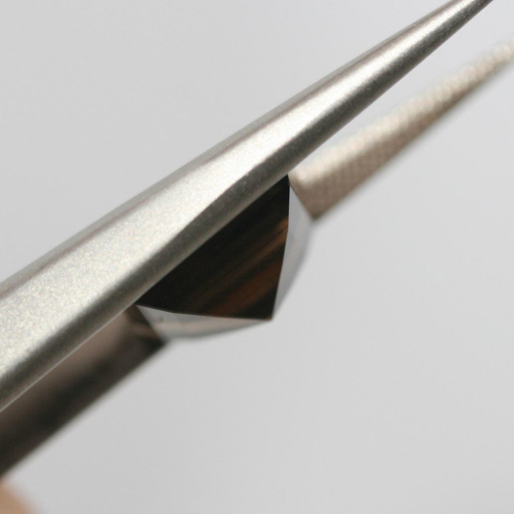 Lote de 2 cuadrados facetados de cuarzo ahumado de 12 mm.