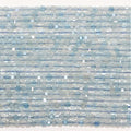 16" Cuentas de Cubo Facetadas de Aguamarina Santa 2mm.-Hilo 40cm.