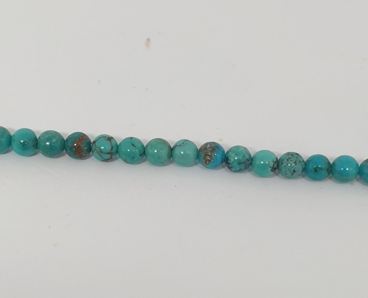 Perles rondes lisses en turquoise naturelle AAA, 3 mm, 38 cm (15 pouces).