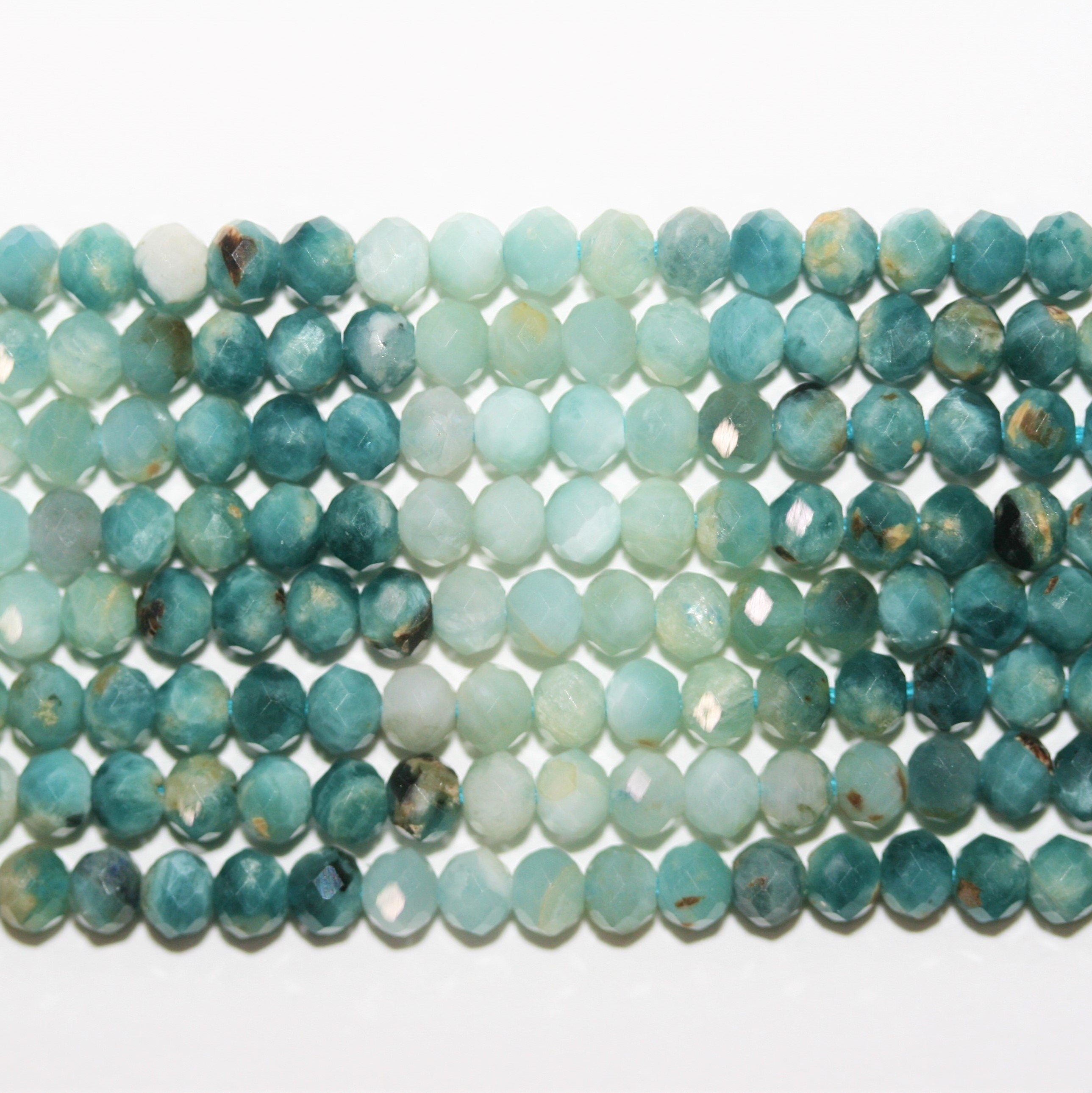 13" St Grandidierite Faceted Rondelle Beads 4x3mm.-Strand 33cm.