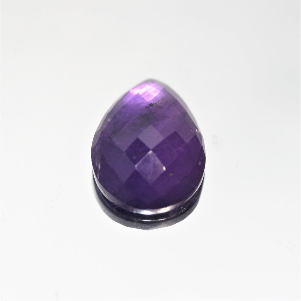 Amethyst Faceted Drop Cabochon 20x15mm. (13.18ct.)