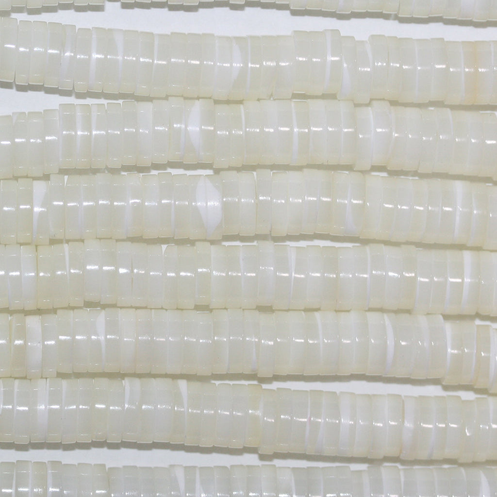 Cuentas de disco lisas St MOP de 16" (6 x 1,5 mm) - Hilo de 40 cm