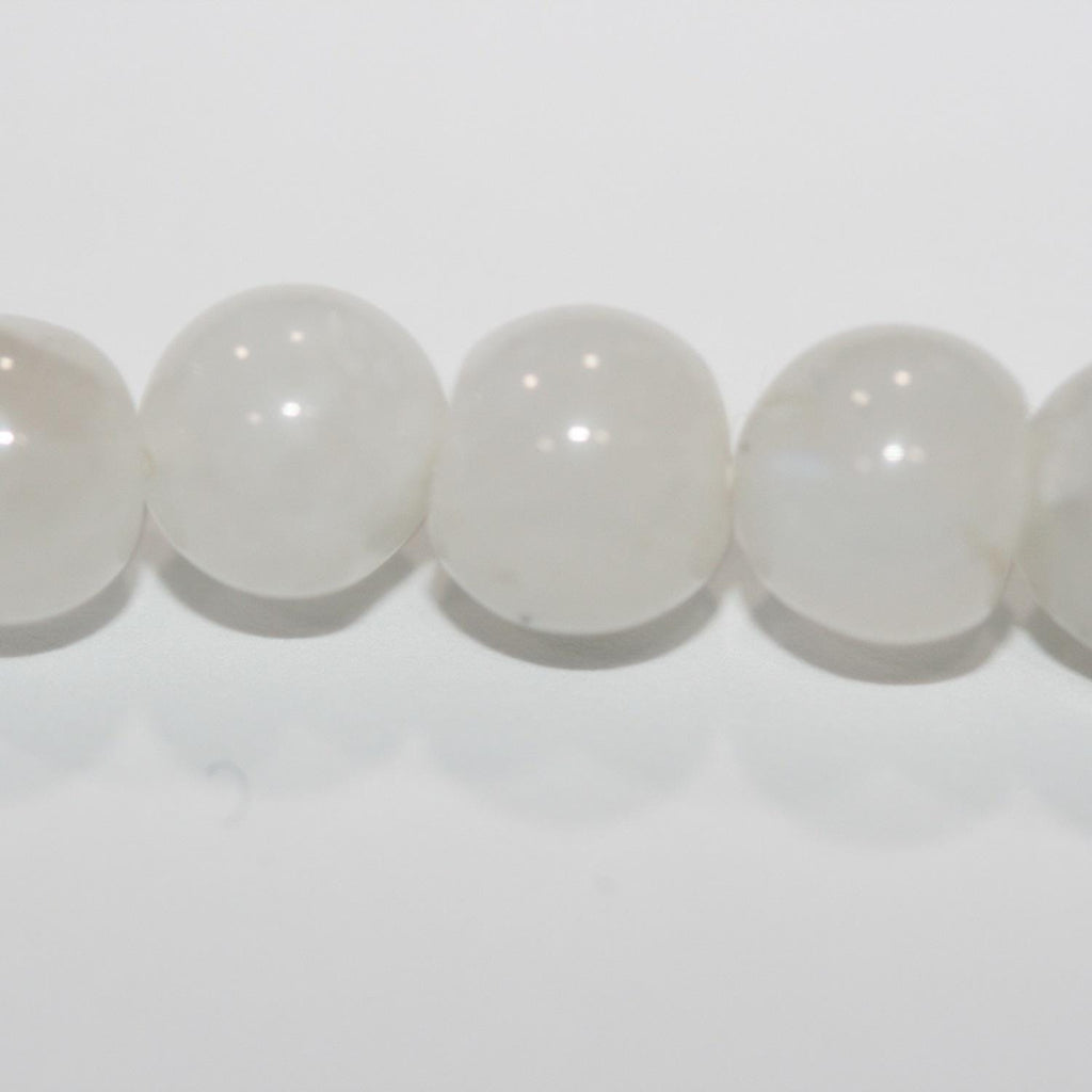 14" St Moonstone Smooth Round Beads 6.5-7mm -Strand 36cm.