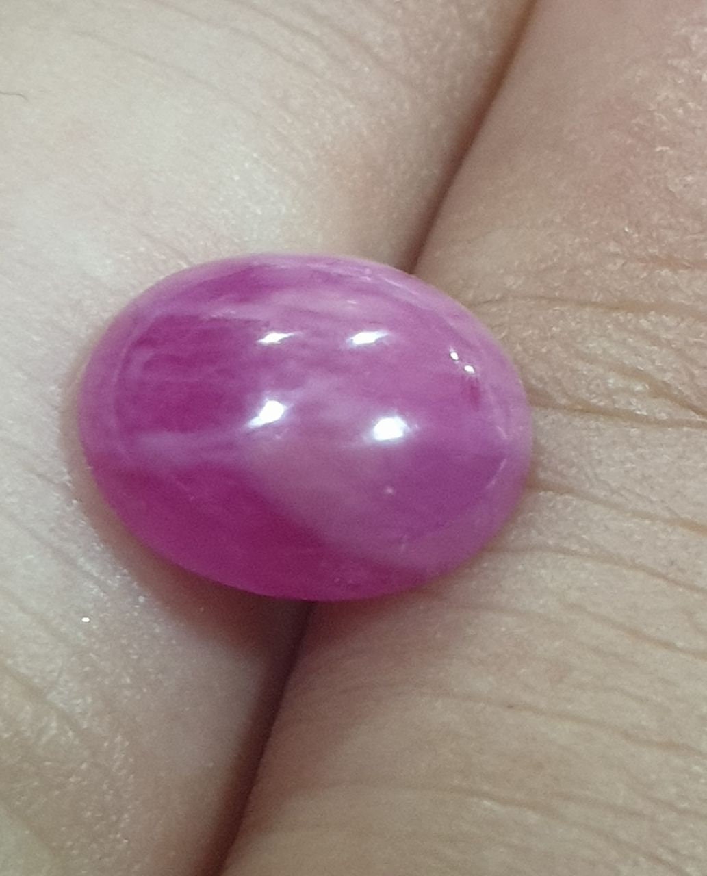 Pink Sapphire Oval Cabochon 10x8.1mm.(4ct.)