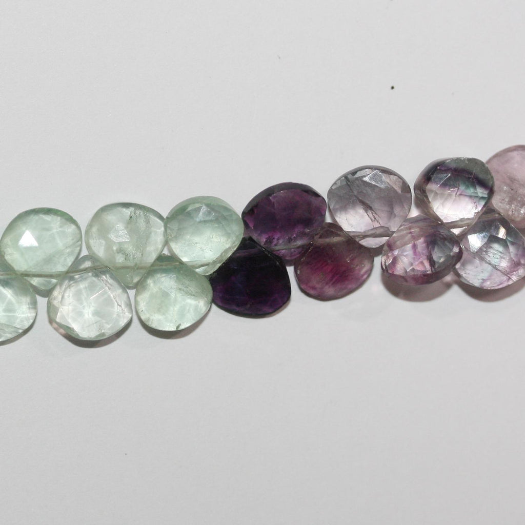 Perles en fluorite facettées de 20 cm (8 pouces), 7-8 mm, longueur 20 cm.