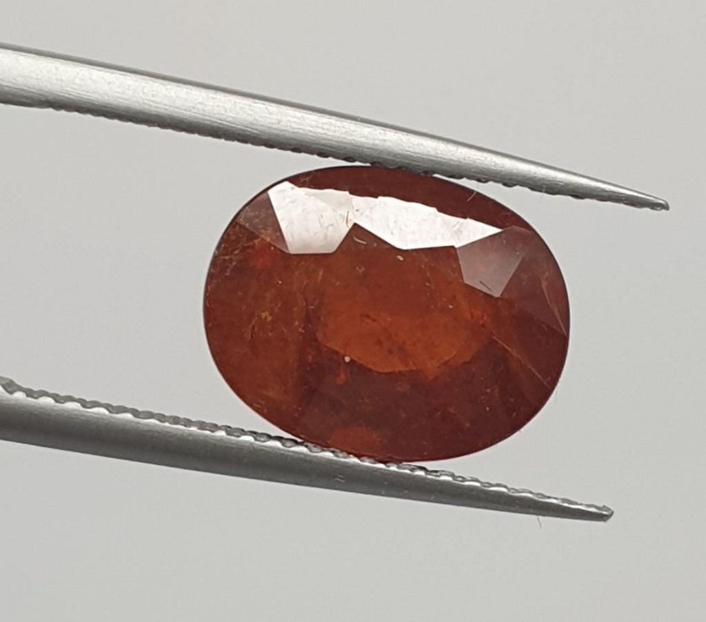 Granate Espesartina Talla Ovalada 11,8 x 9,3 mm 5,38 ct - Granate Mandarín Granate Naranja Natural Sin Tratamiento - Gema Africana - Lotes y Piedras al Por Mayor