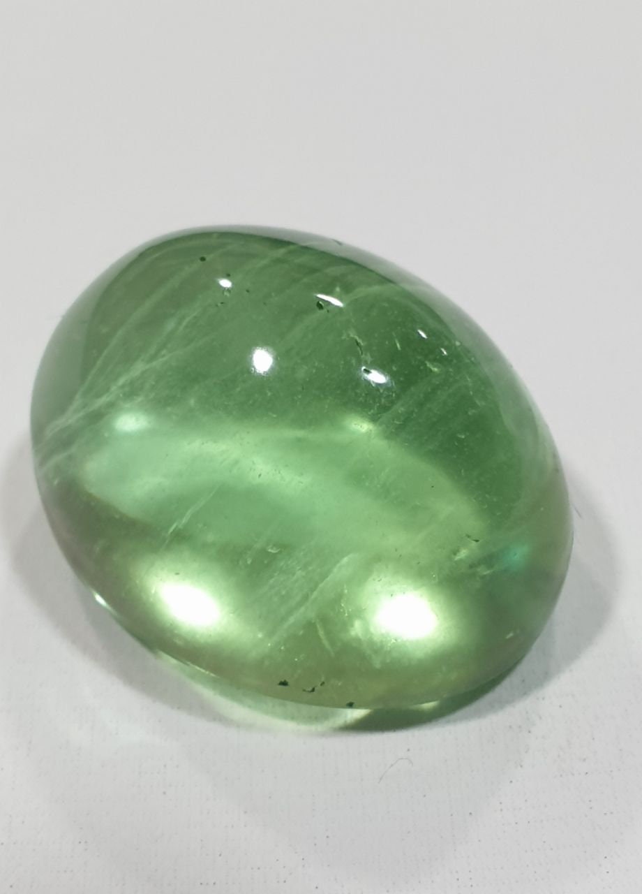 Big Natural  Green  Fluorite Oval Cabochon 25x20x15.1mm 65.33ct Rare Color- Unique Collector Stone- Wholesaler Supplier- Top Quality