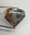 Grand cabochon en forme de cœur en jaspe pietersite, 31,5 x 27 mm - 40,56 ct - Pièce unique