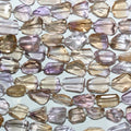 13" St Ametrine Faceted Nugget 10-12mm.Approx.-Strand 35cm