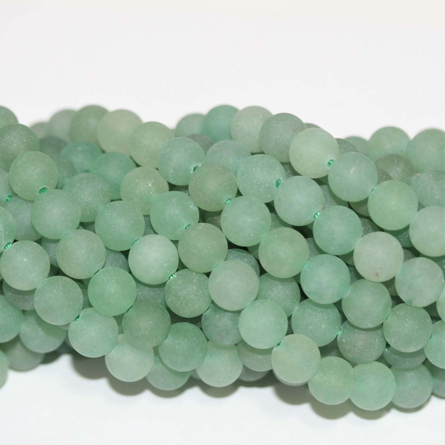 14" St Aventurine Matte Finish Smooth Round Beads 8-8.5mm.- Strand 37cm.