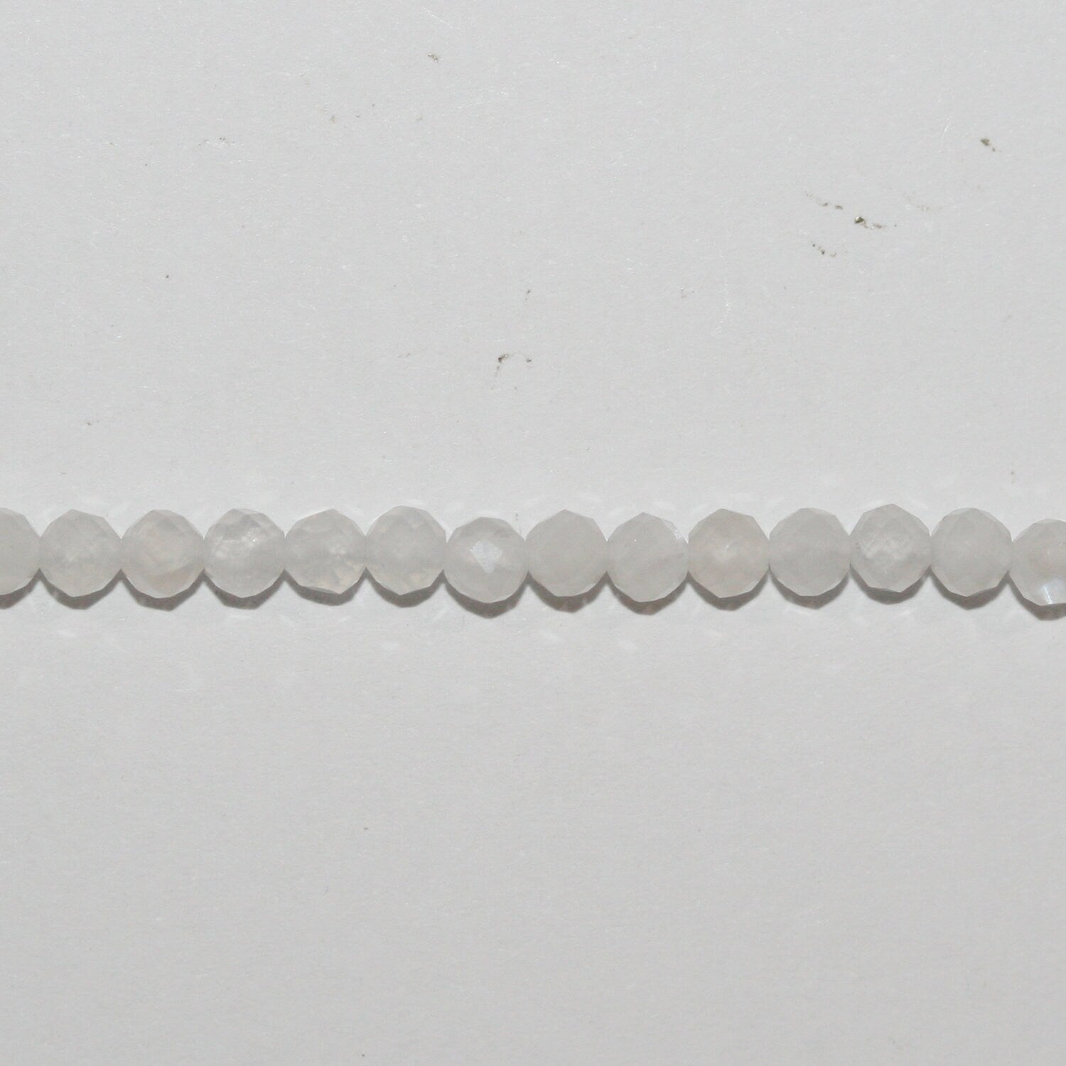 Perles rondes à facettes en pierre de lune St, 3-3,5 mm, 15 pouces - Fil de 39 cm