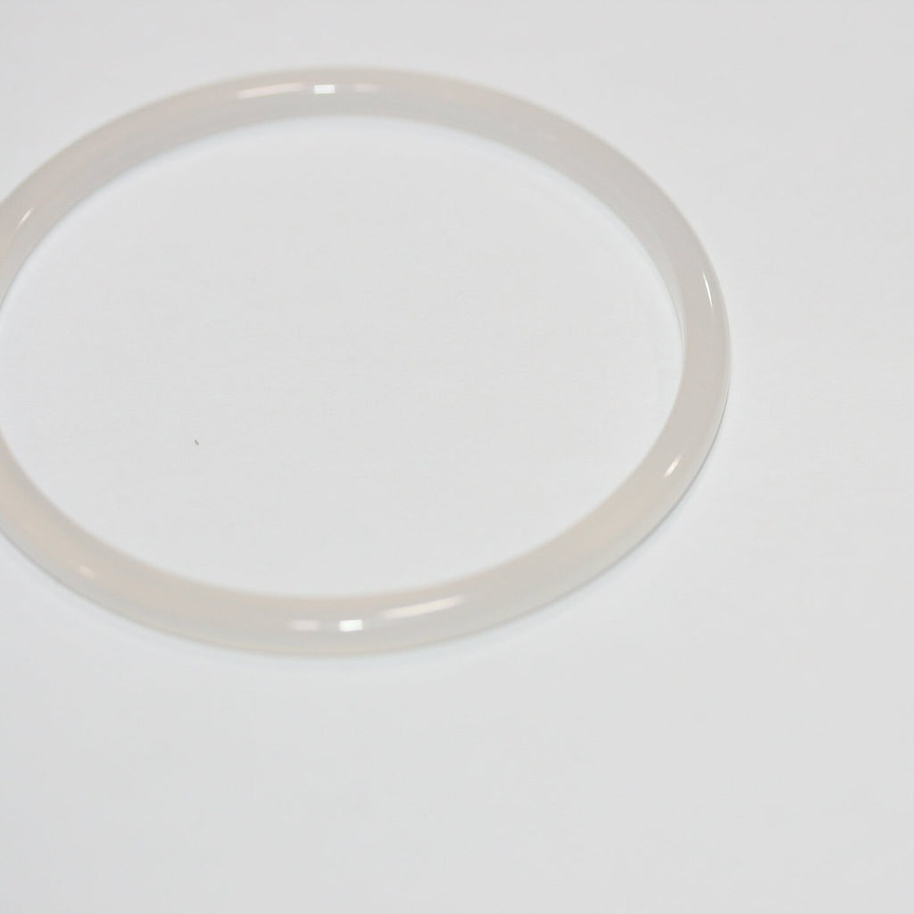 Colgante de aro liso de ágata blanca de 61 mm aprox.