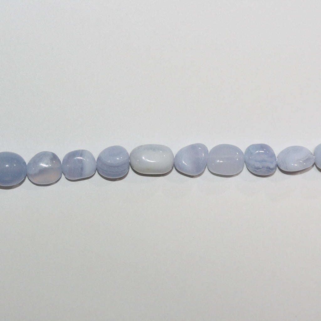 Perles de calchédoine lisses en pépites de 15 pouces (environ 10-12 mm) - Longueur du fil : 39 cm