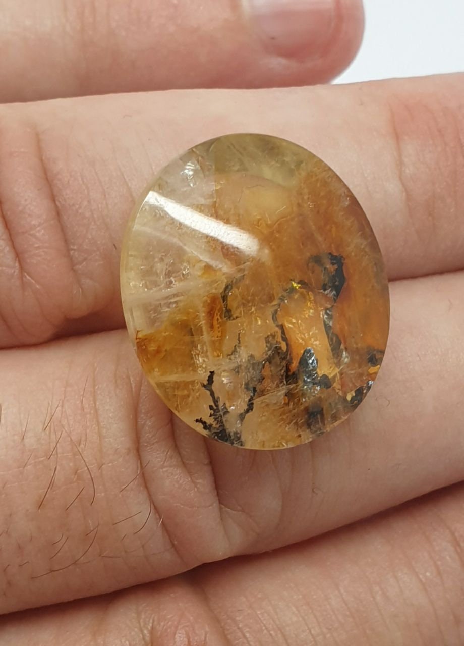 Natural Dendritic Quartz Fancy Cabochon Made By Mother Nature 21.7x19.2mm 23.7ct- Inclusion Quartz- Healing Power