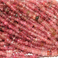 Tourmaline rose St facettée rondelle 4x2mm, 14 pouces - Fil de 37 cm