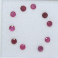 10 Pcs Ruby Faceted Round Lot 3.3mm.(10 pcs)
