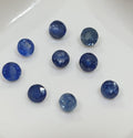 Lote de 9 zafiros azules naturales de color superior, redondos y facetados de 3,3 mm. - Paquetes de piedras preciosas - Piedras sueltas al por mayor - Gemas naturales