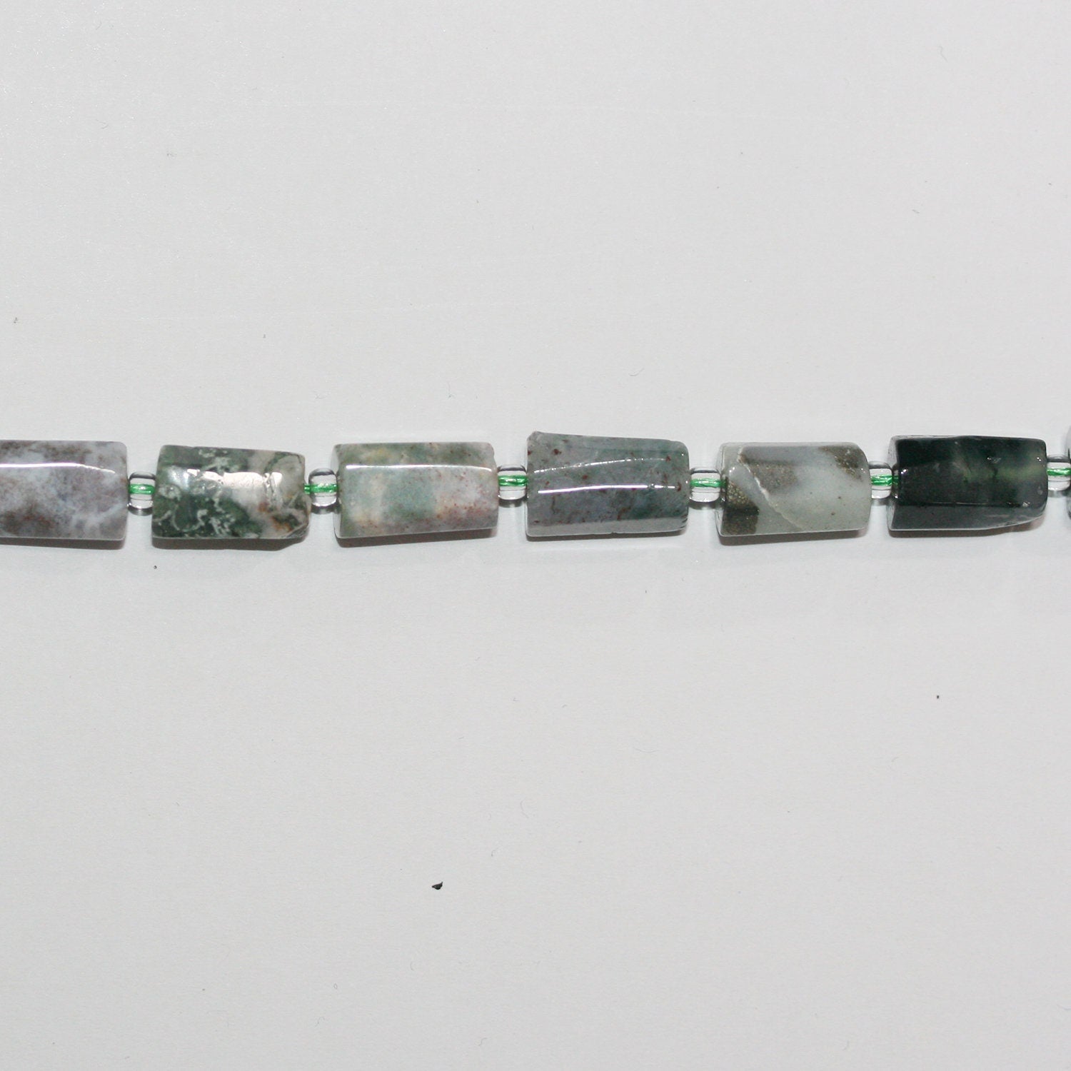 Cuentas de ágata india lisas de barril, 16", 12 x 6 mm. Aprox. - Hilo de 40 cm.